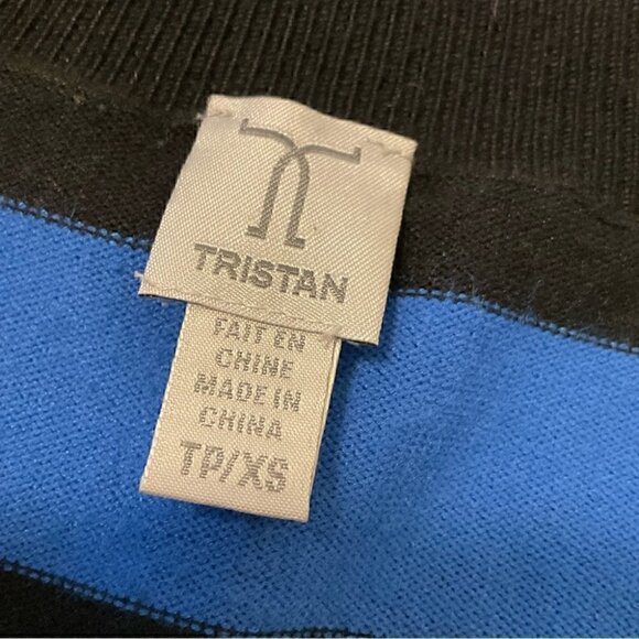 Tristan colorblock vneck striped sweater - Picture 3 of 4